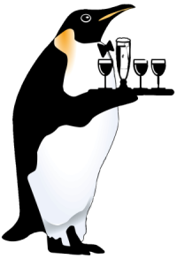 Linux Pinguin serving